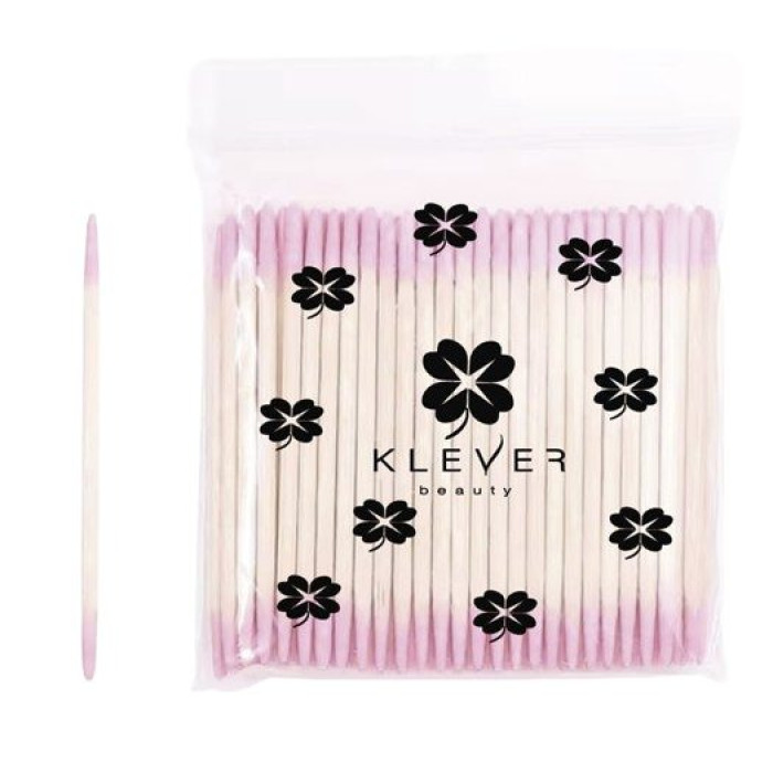 Мікробраші двосторонні дерев'яні Klever Beauty 100шт